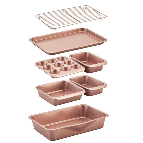 Rose Gold Smart Stack Bakeware 7 Piece Set