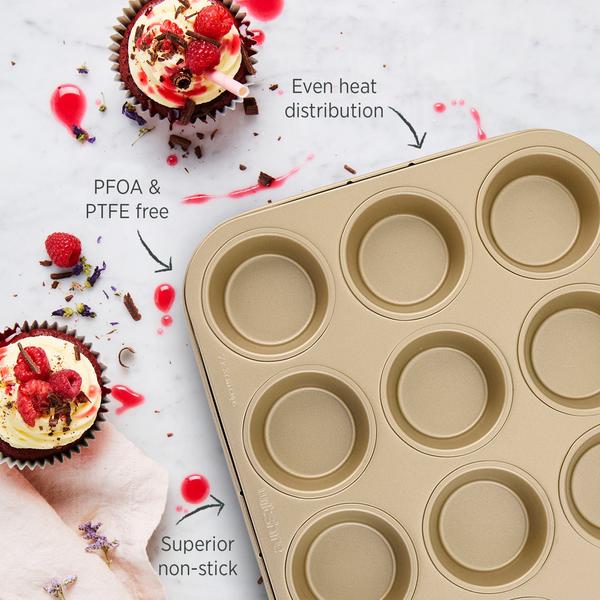 Champagne Gold Muffin Pan 12 Cup