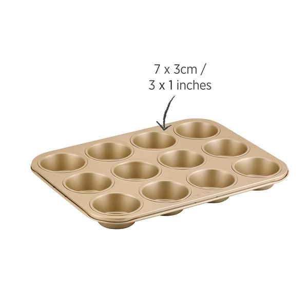 Champagne Gold Muffin Pan 12 Cup