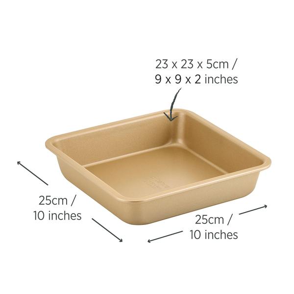 Champagne Gold Square Cake Pan 20cm