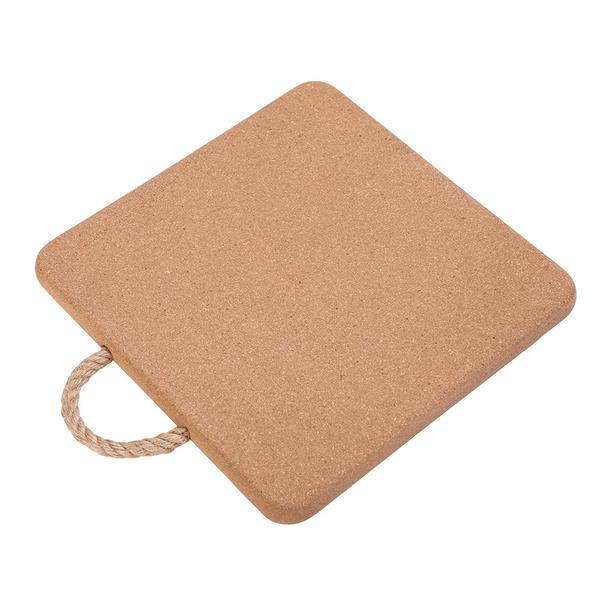 Deluxe Cork Trivet with Rope Handle Square 24 x 2cm