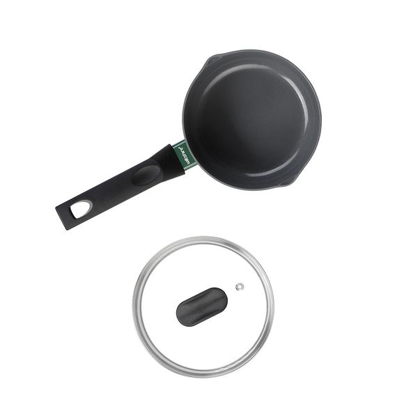 PureCook Ceramic Non-Stick Saucepan 16cm with Glass Lid