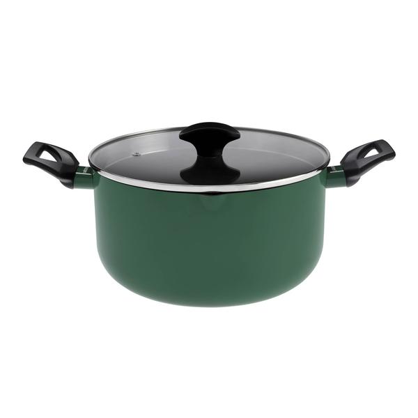 PureCook Ceramic Non-Stick Casserole 24cm with Glass Lid