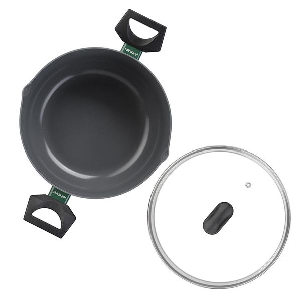 PureCook Ceramic Non-Stick Casserole 24cm with Glass Lid