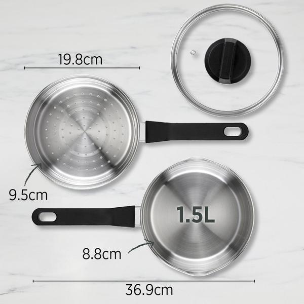 Timeless Steamer Set 18cm with Glass Lid
