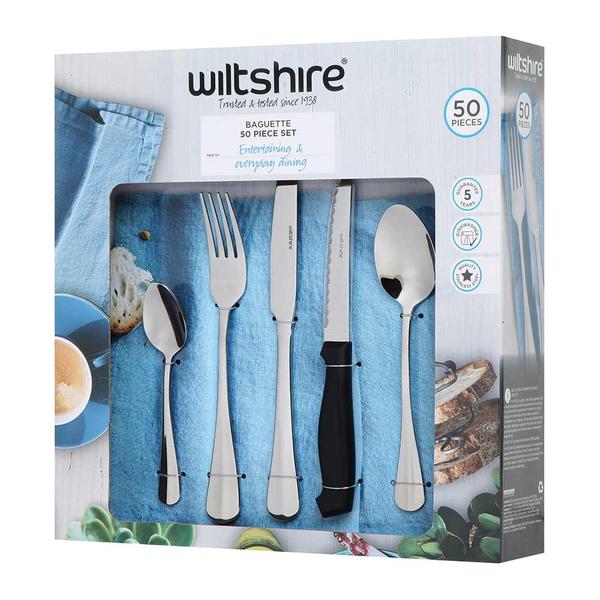 Baguette Cutlery Set with Steak Knives 50 Piece
