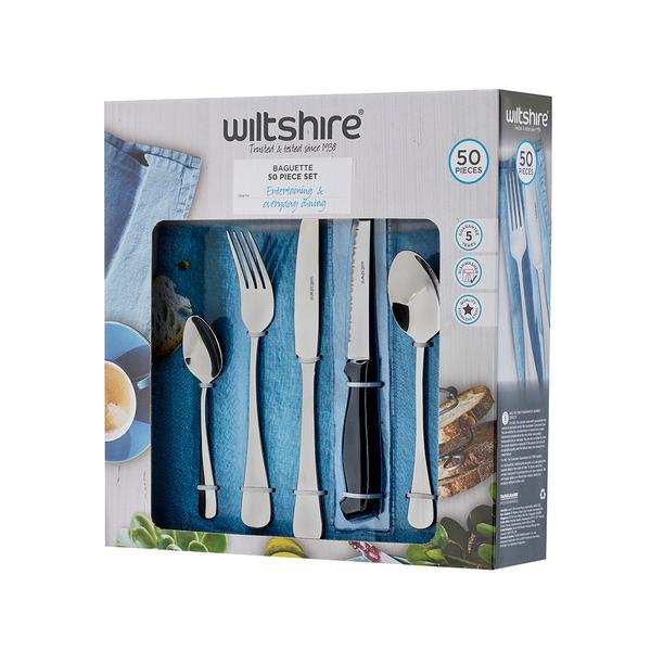 Baguette Cutlery Set with Steak Knives 50 Piece