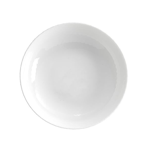 Diamond White Tempered Glass Flat Bowl 20cm x 4.4cm