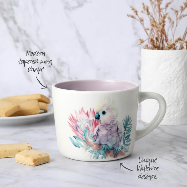'Purple Cockatoo' Printed Mug 400ml