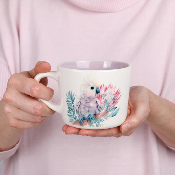 'Purple Cockatoo' Printed Mug 400ml