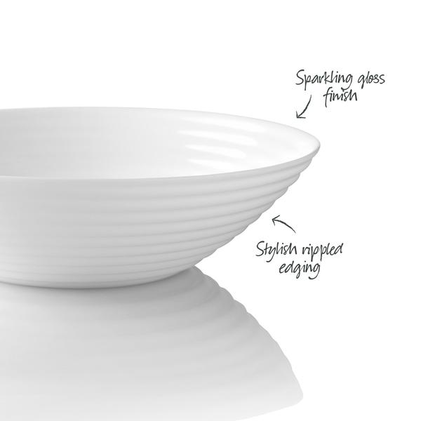 Pearl Ripple Tempered Glass 12 Piece Dinner Set