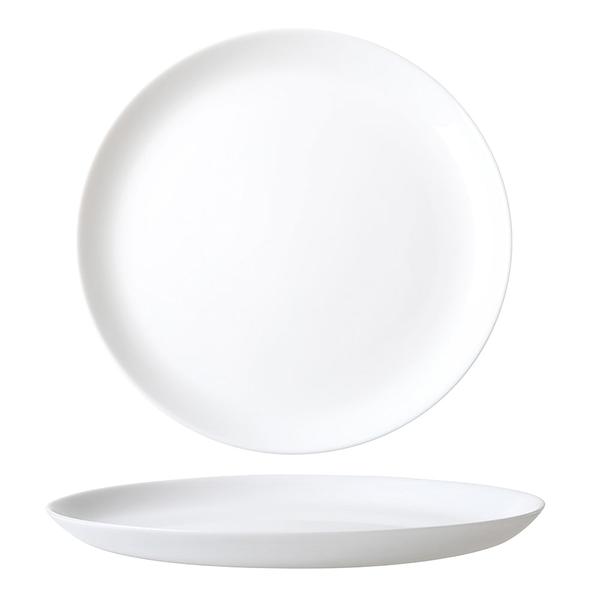 White Coupe Tempered Glass 12 Piece Dinner Set