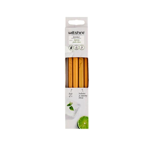 Bamboo Straws 4 Pack
