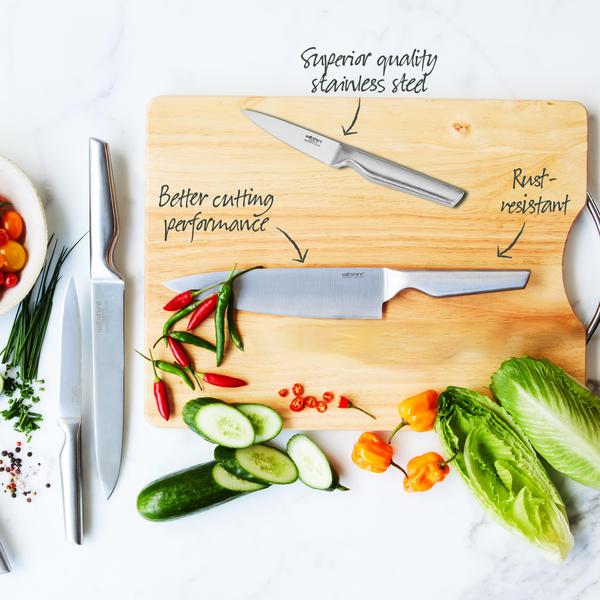 Staysharp Premium Stainless Steel Knife Block Set 5 Piece