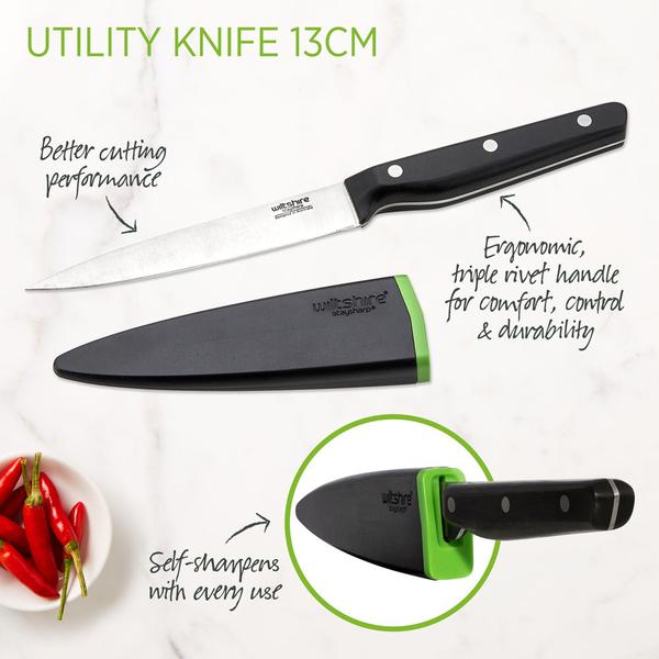 Staysharp Triple Rivet Utility Knife 13cm