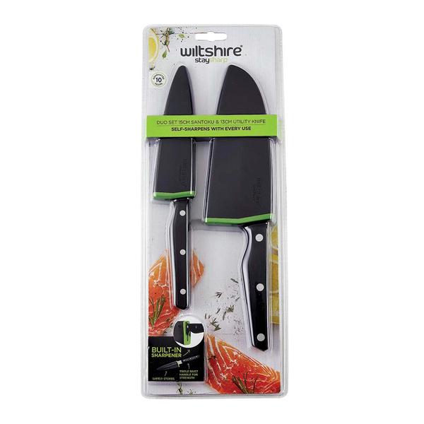 Staysharp Triple Rivet Duo Set Santoku & Utility Knife 2 Piece