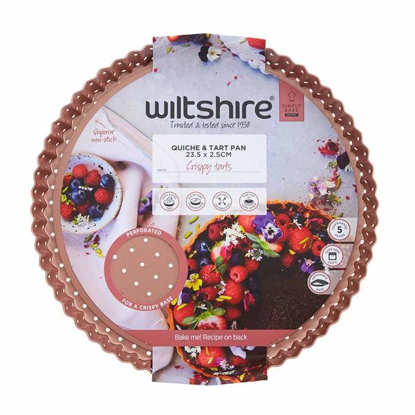 Rose Gold Perforated Round Quiche & Tart Pan 23.5cm