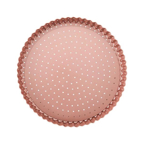 Rose Gold Perforated Round Quiche & Tart Pan 23.5cm