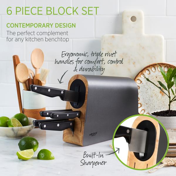 Triple Rivet Knife Block Set 6 Piece
