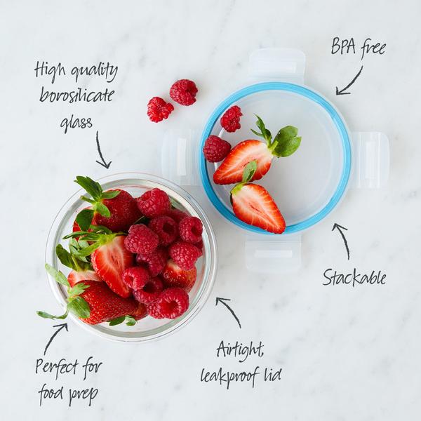 Glass Food Container Round 400ml