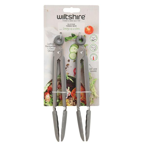 Silicone Tongs 18cm 2 Pack