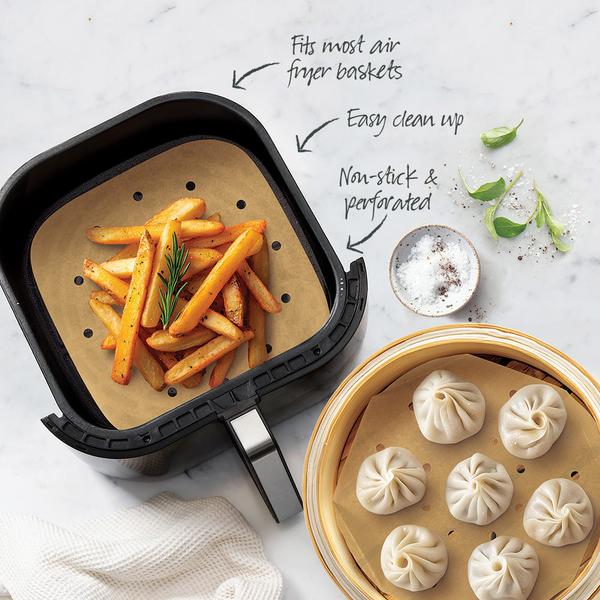 Steamer & Air Fryer Liners 20cm Pack of 50 Square