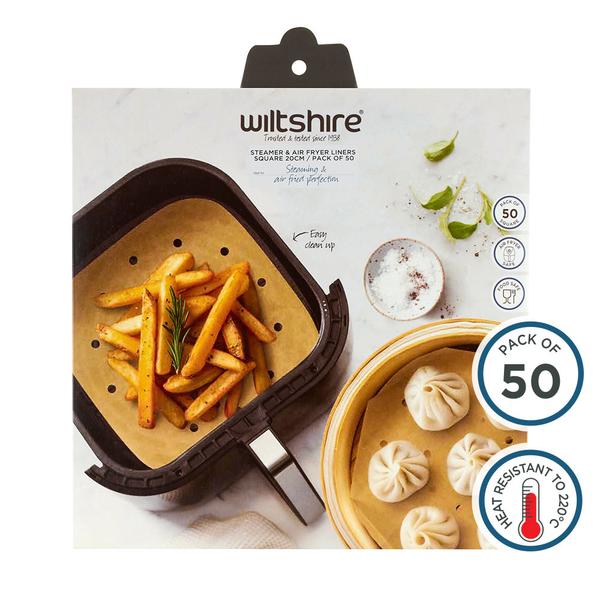 Steamer & Air Fryer Liners 20cm Pack of 50 Square
