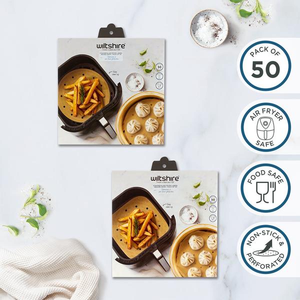 Steamer & Air Fryer Liners 20cm Pack of 50 Square