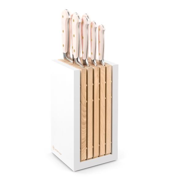 Pink Himalayan Salt Knife Block Set 8 Piece