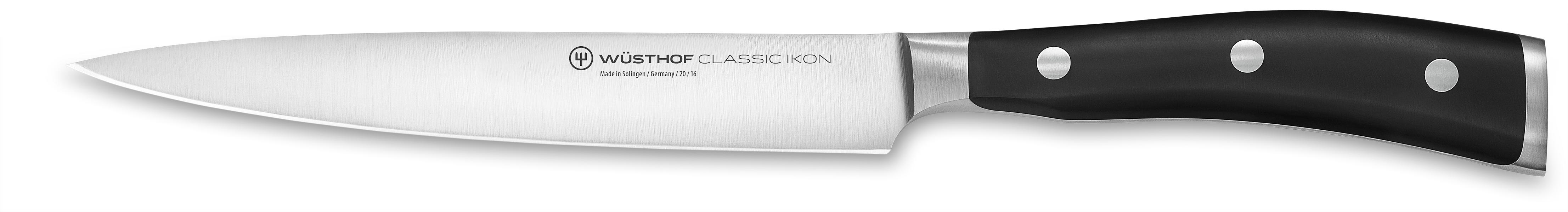 Classic Ikon Black Utility Knife 16cm