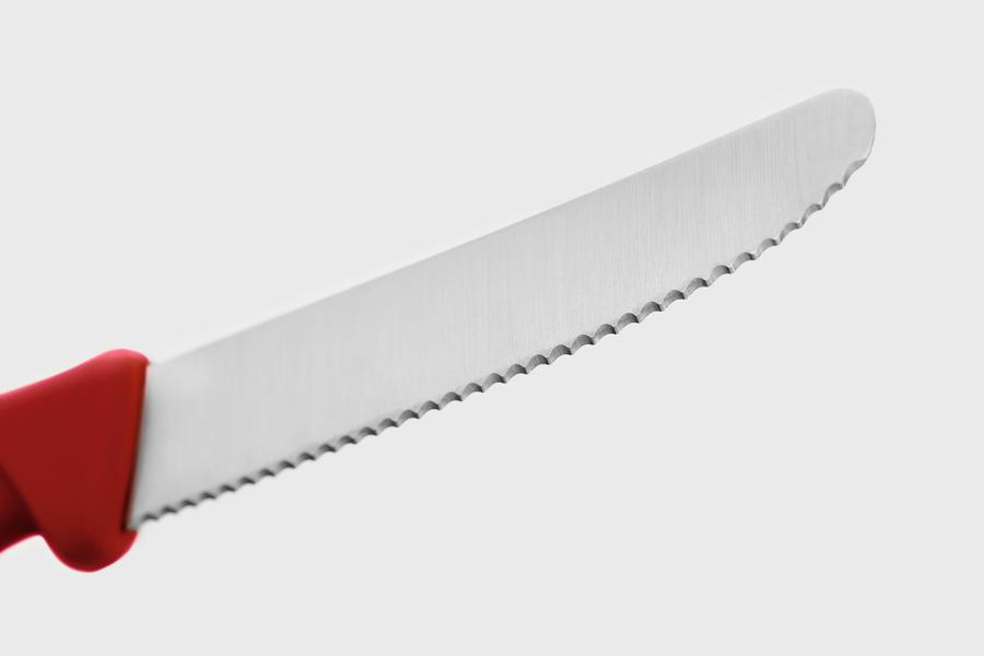 Create Serrated Paring Knife 10cm Red