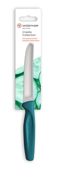 Create Serrated Paring Knife 10cm Blue
