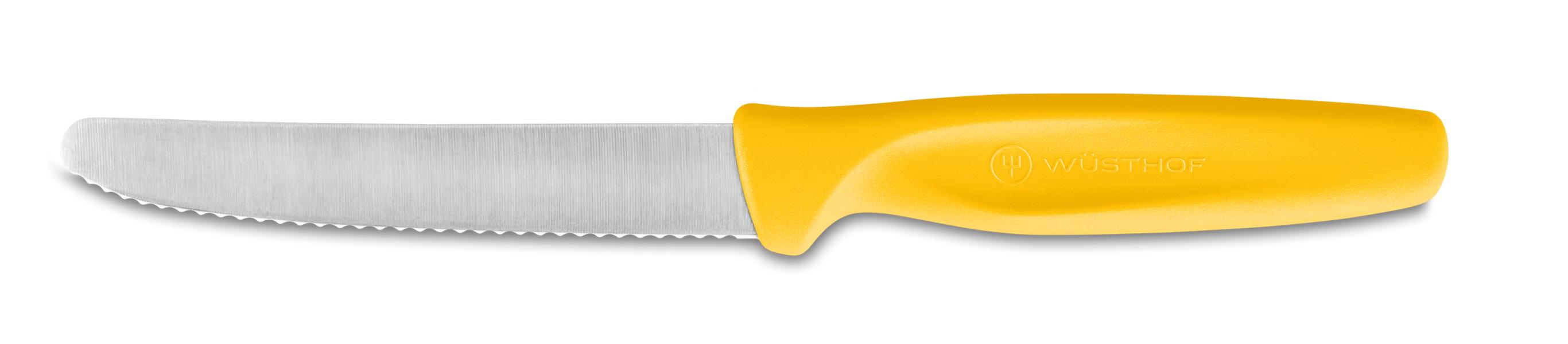 Create Serrated Paring Knife 10cm Yellow